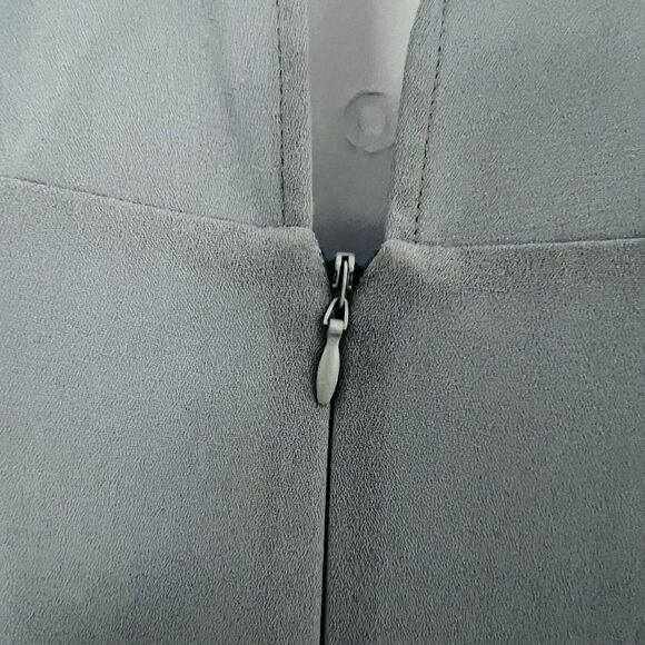 TopShop Nordstrom Size 8 US Mini Draped Knot Dress Light Dusty Blue Back Cutout - Picture 9 of 15